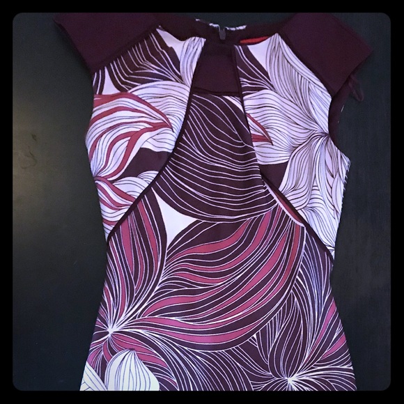 Pink patterned sheath dress - Picture 1 of 2